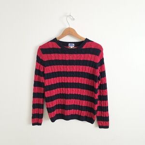 Vintage TABI Nautical Red and Blue Striped Knit Sweater
